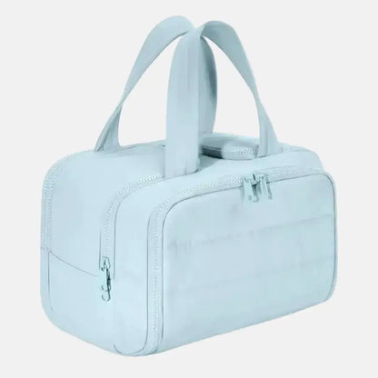 Wide-Open Cosmetic Travel Organizer with Compartments