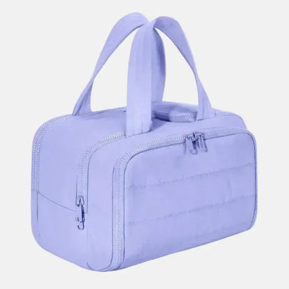 Wide-Open Cosmetic Travel Organizer with Compartments