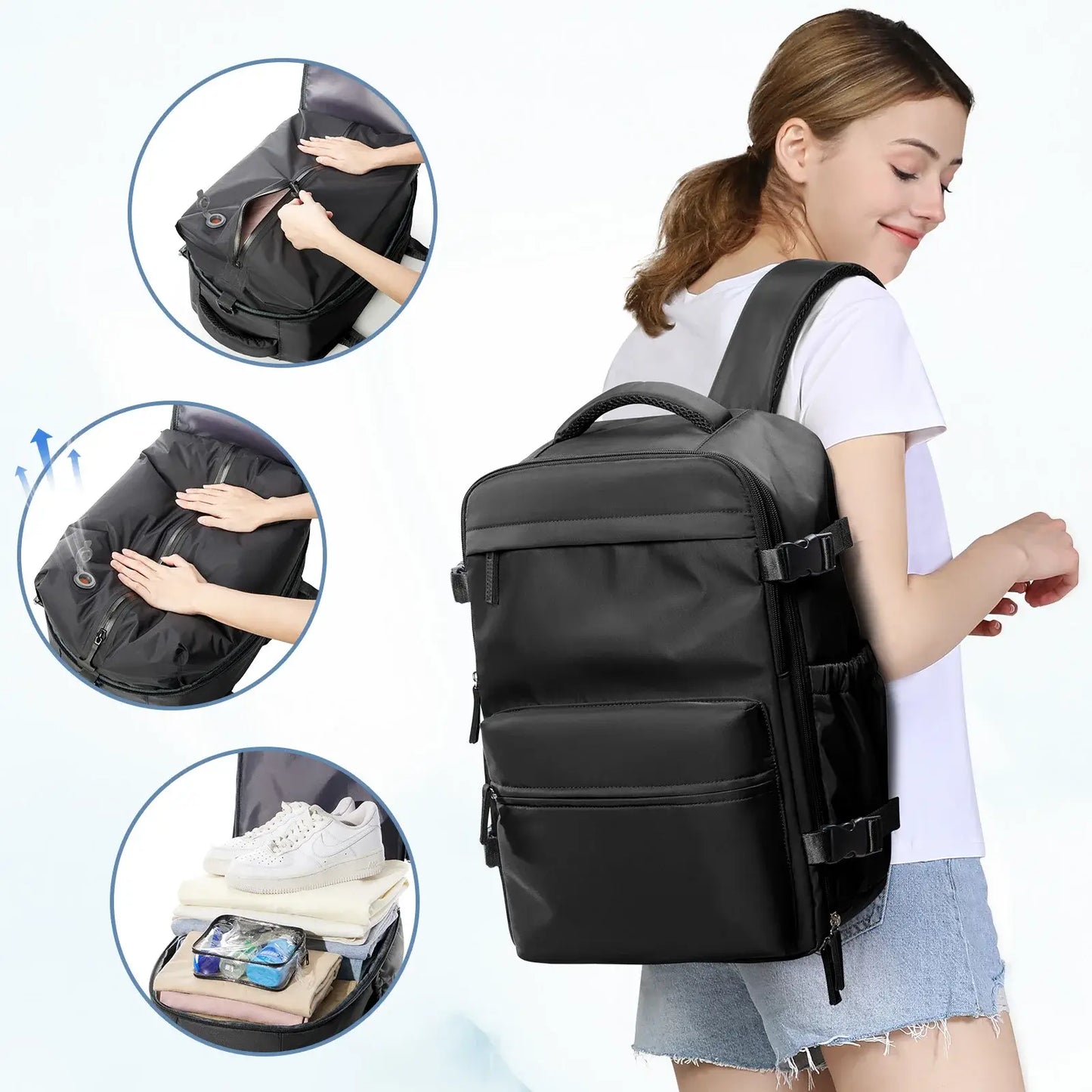 Vacuum Travel Backpack – Lightweight Convertible Bag